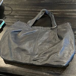 black leather patrisha nash bag